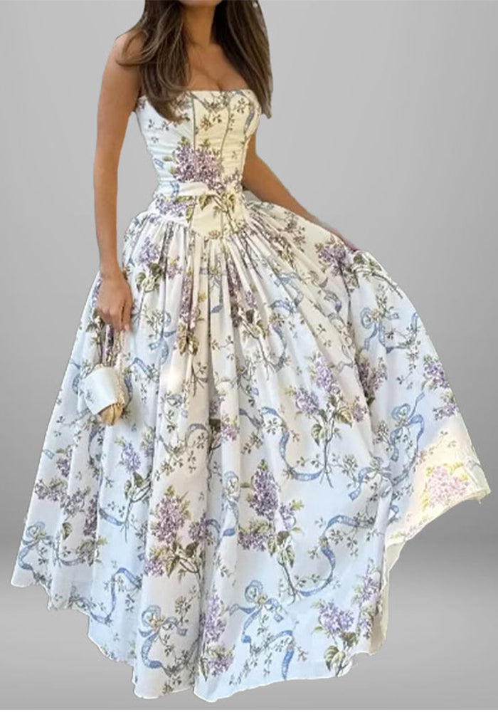 Women's Sleeveless Printed Casual Dress for Spring