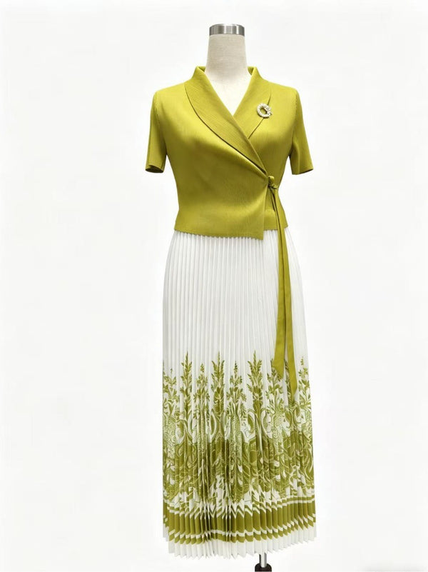 Plus Size African Printed Turndown Collar Lace-Up Ruched Maxi Dress for Elegant Events