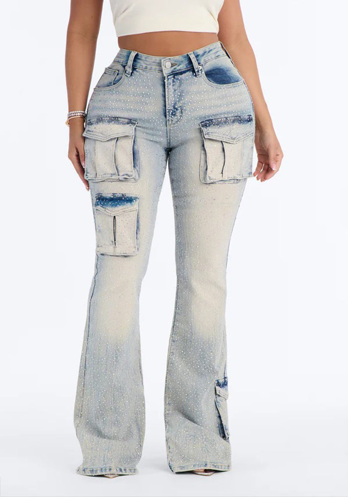 Multi-Pocket Denim Pants for Casual Streetwear
