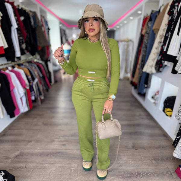 Solid Top & Pants Two-Piece Casual Set for Autumn & Winter