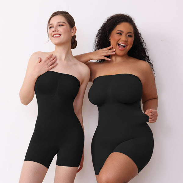 Plus Size Seamless Strapless Yoga Romper for Fitness & Activewear