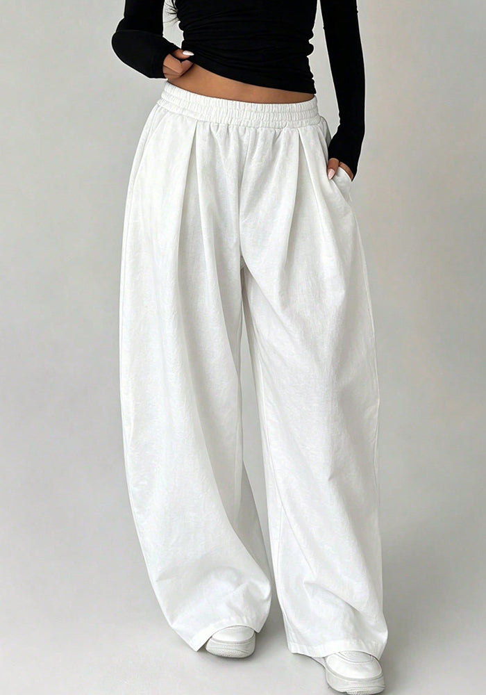 Loose-Fit Elastic-Waist Sweatpants for Summer Casual Activewear