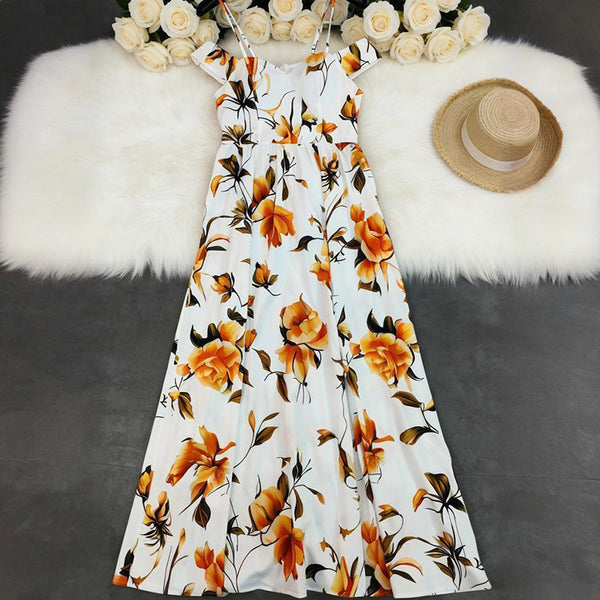 Printed Strapless Slip Dress for Summer Vacations