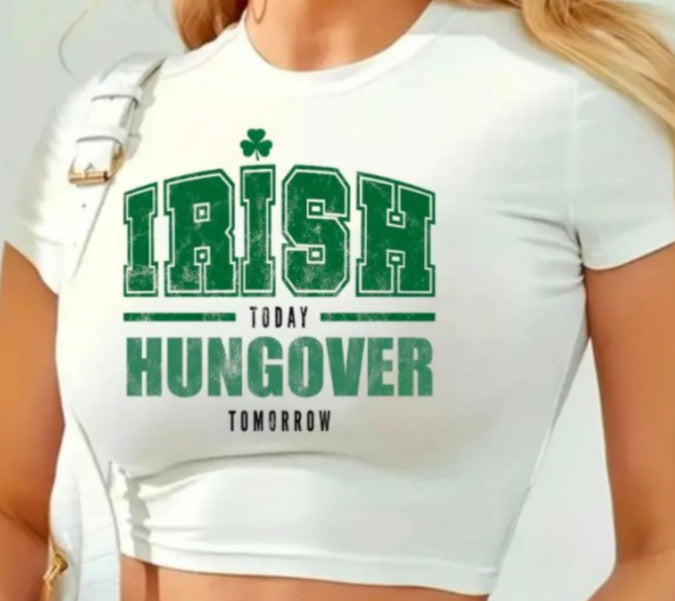 Women Letter Print T-Shirt Cropped Top
