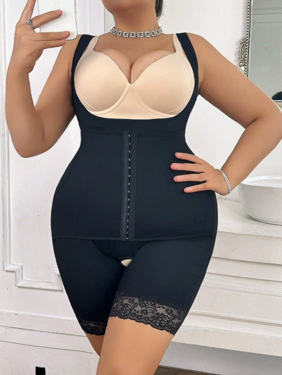 Bodysuit Waist Cincher Crotchless Shapewear