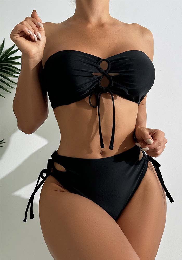 Women Strapless Backless Bikini Swimwear Two Pieces