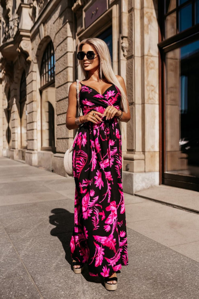 Printed Strap Dress for Casual Wear