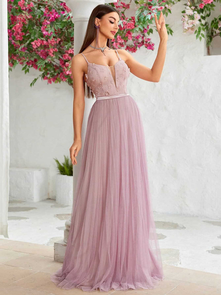 Women's Chic Slim-Fit Bridesmaid Formal Dress