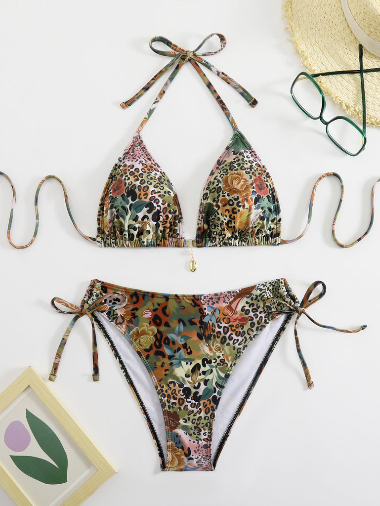Women Double-Strap Bikini Swimwear Two Pieces