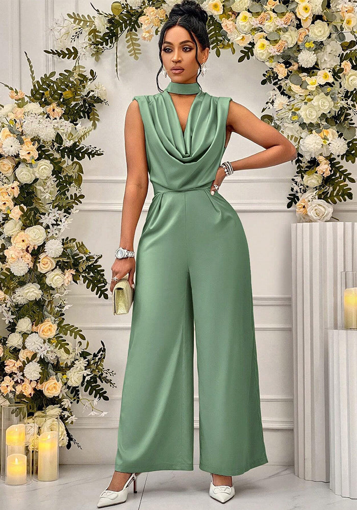 Women's Chic Elegant Sleeveless High Waist Slim Fit Jumpsuit