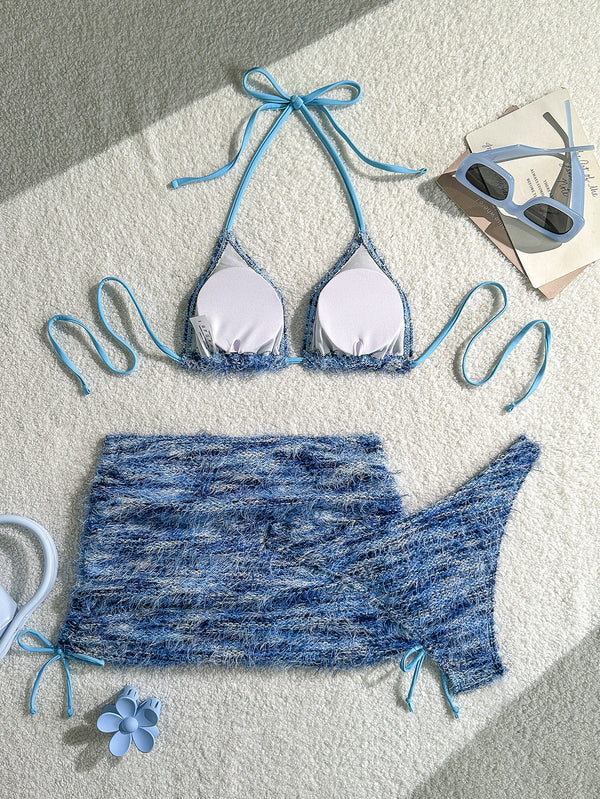 Three-Piece Bikini Set for Summer Beach Holidays