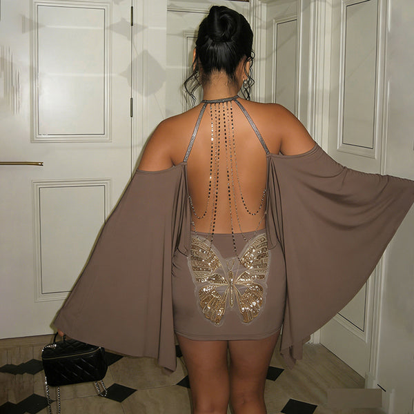 Backless Bodycon Dress for Summer Club Wear