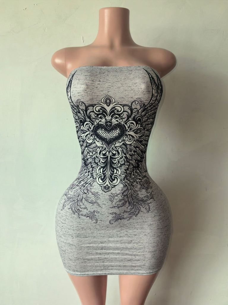 Strapless Mini Dress for Evening Clubwear