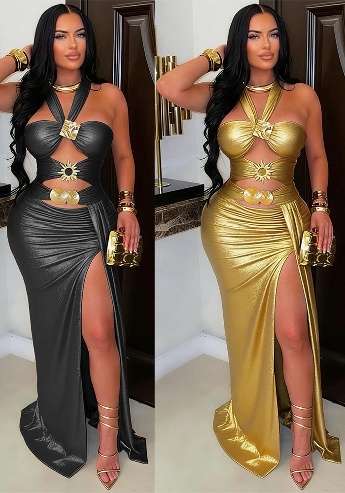 Tie Backless Bodycon Dress for Evening Parties