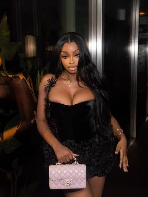 Halter Neck Floral Bandage Dress for Summer Evening Parties