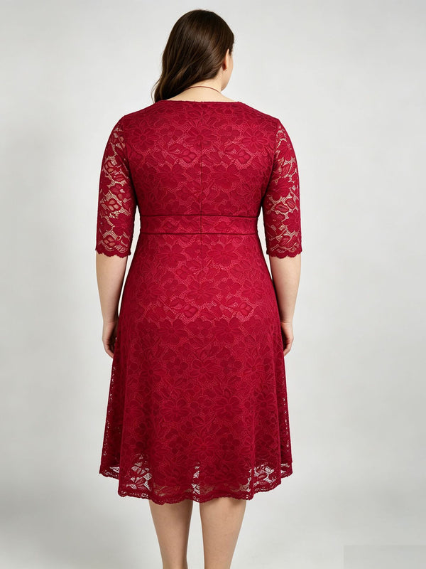 Plus Size Lace Dress for Casual Wear
