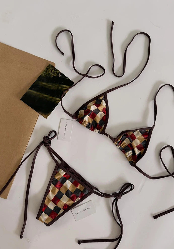 Printed Two-Piece Bikini Swimsuit for Summer Beach Holidays