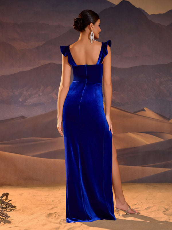 Velvet Evening Dress for Formal Parties