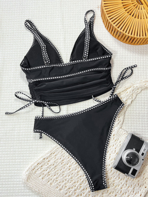 Black One-Piece Swimsuit for Beachwear