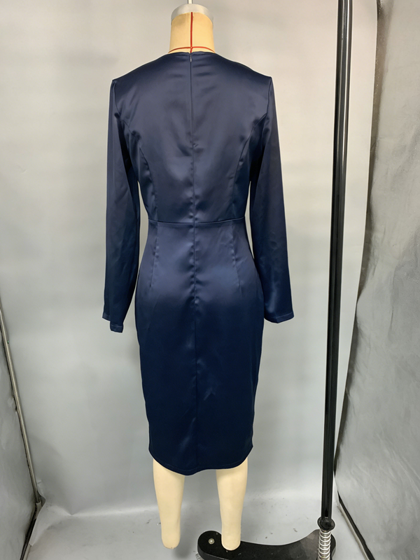 Striped V-Neck Sleeveless Slit Dress for Casual Office Wear