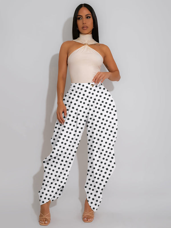 Printed Ankle-Length Wide Leg Pants for Casual Wear