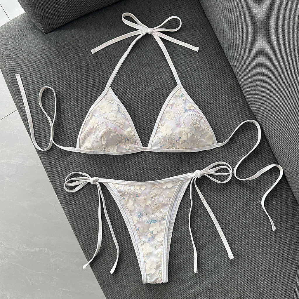 Sequin Two-Piece Swimsuit for Beachwear