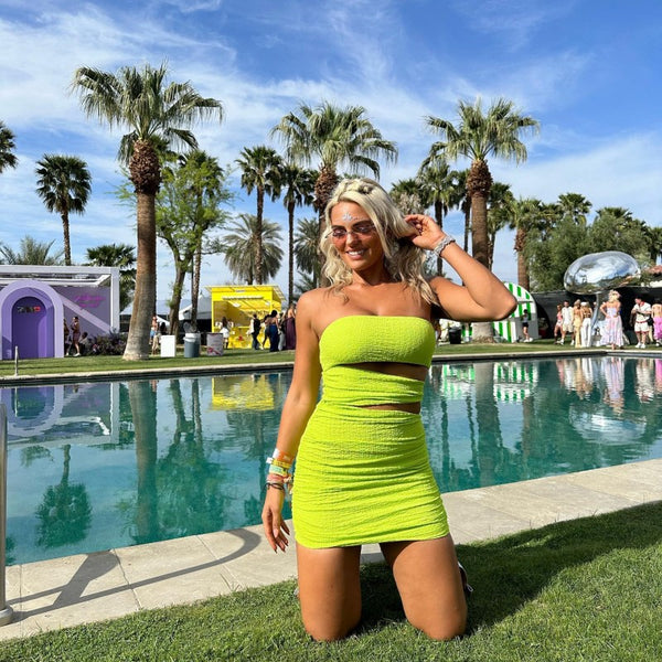 Women Summer Sexy Hollow-out Sleeveless Solid Bubble Bodycon Dress