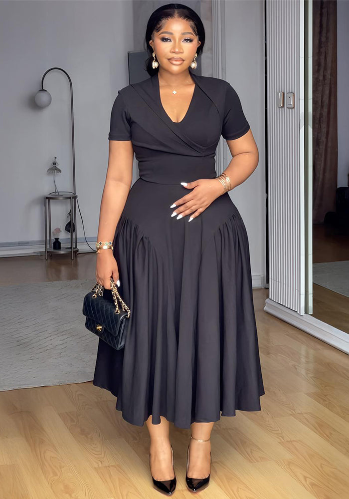Solid Casual Everyday Dress for Office & Leisure
