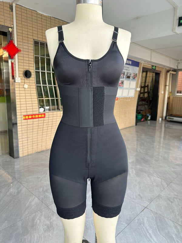 Lace-Up Fitted Body Shaping Bodysuits for Body Contouring