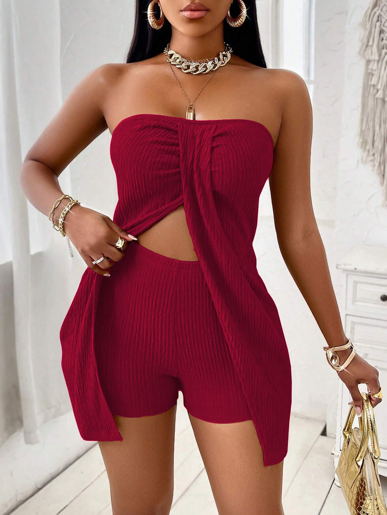 Women's Casual Top and Shorts Two-Piece Summer Set