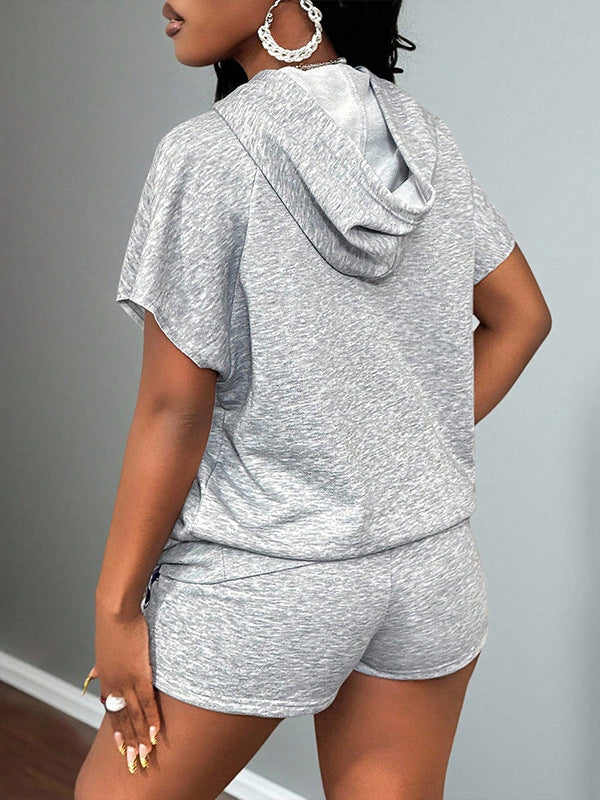 Letter Print Hooded Sweatshirt for Casual Loungewear