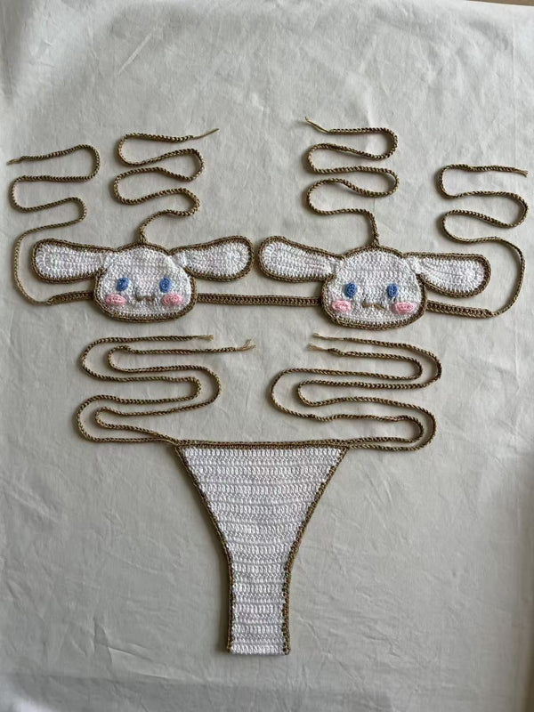 Halter Neck Tie-Up Two-Piece Bikini for Beach Holidays