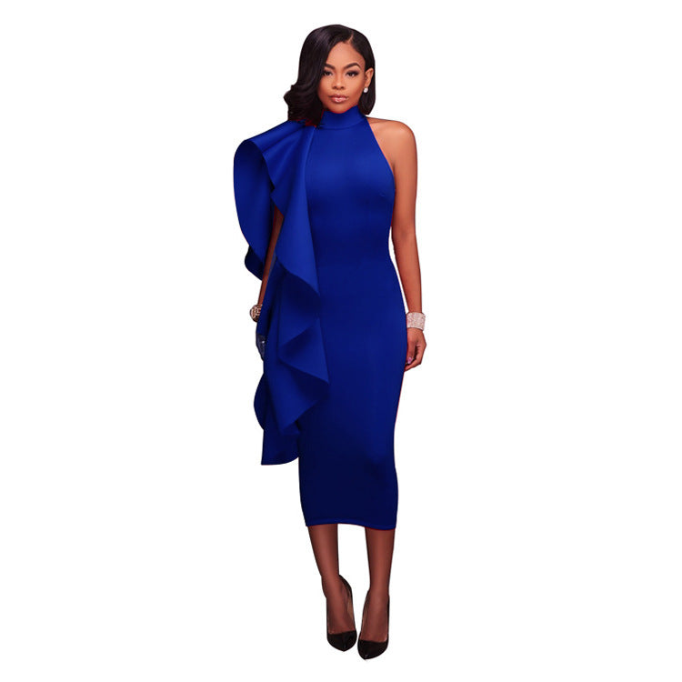 Women Spring/Summer Ruffled Sexy Bodycon Dress