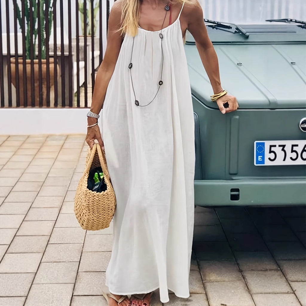 Women Backless Suspender Off-Shoulder Dress