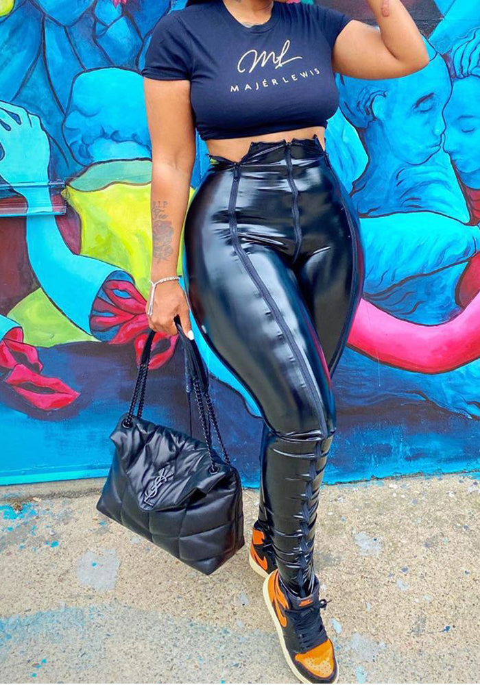 PU Leather Pants for Club & Party Wear