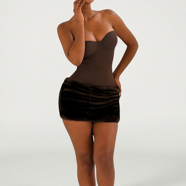 Women's Strapless Tube Dress for Spring & Summer Wear