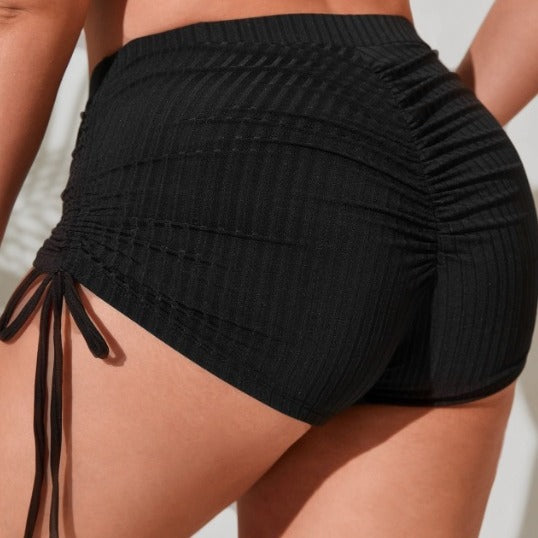 High-Waist Square Leg Swimming Bottoms for Beachwear