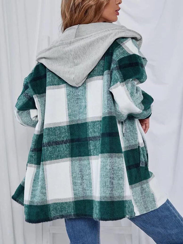 Casual  Long Sleeve  Flannel Plaid Shirts Tiynon