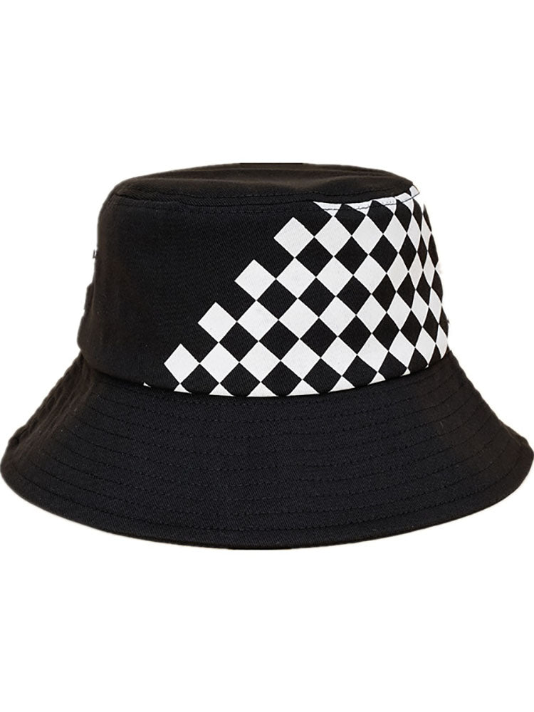 Checkerboard Patchwork Bucket Hat Tiynon