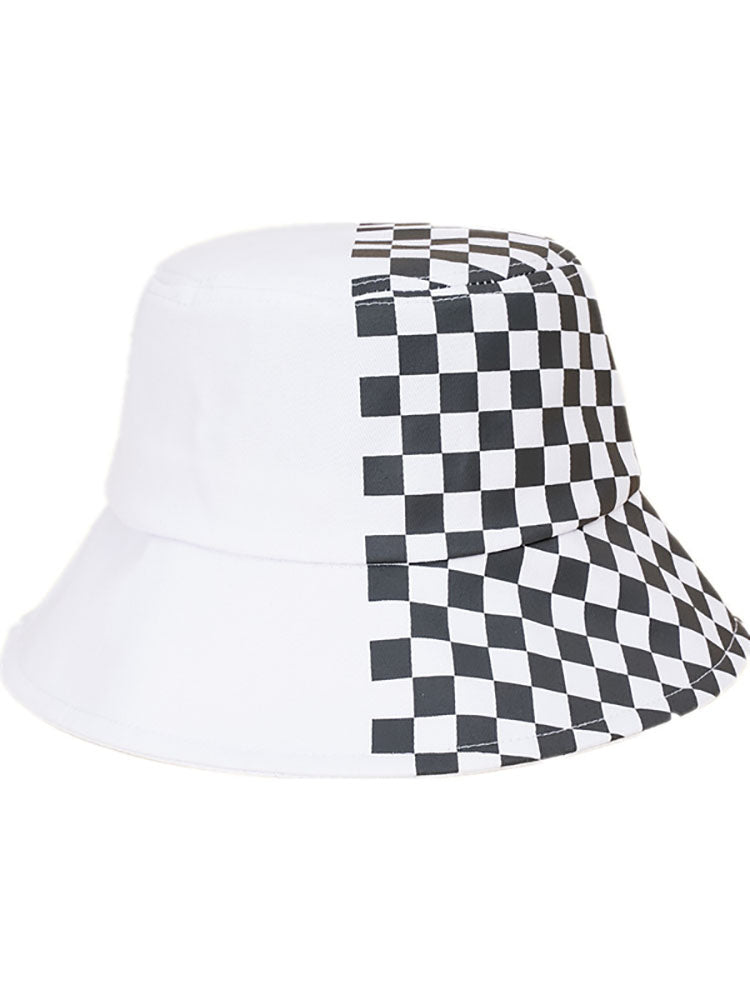 Checkerboard Patchwork Bucket Hat Tiynon