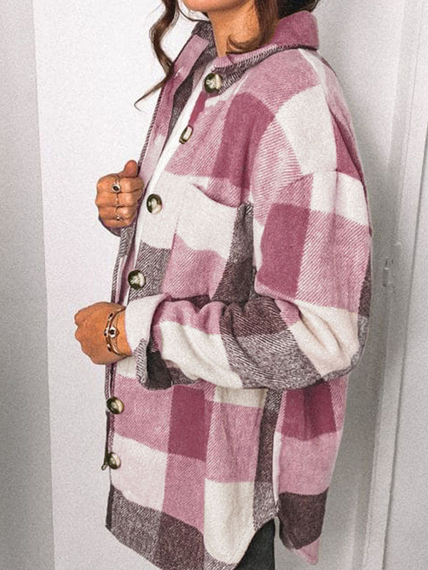 Corduroy Long Sleeve Button Down Jackets Tiynon