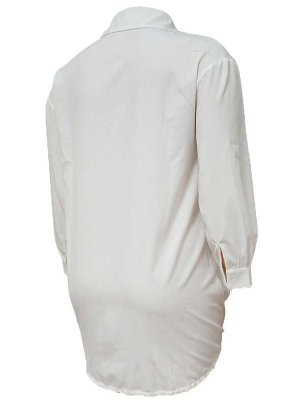 Drawstring Plus Size Shirt Mini Dresses Tiynon