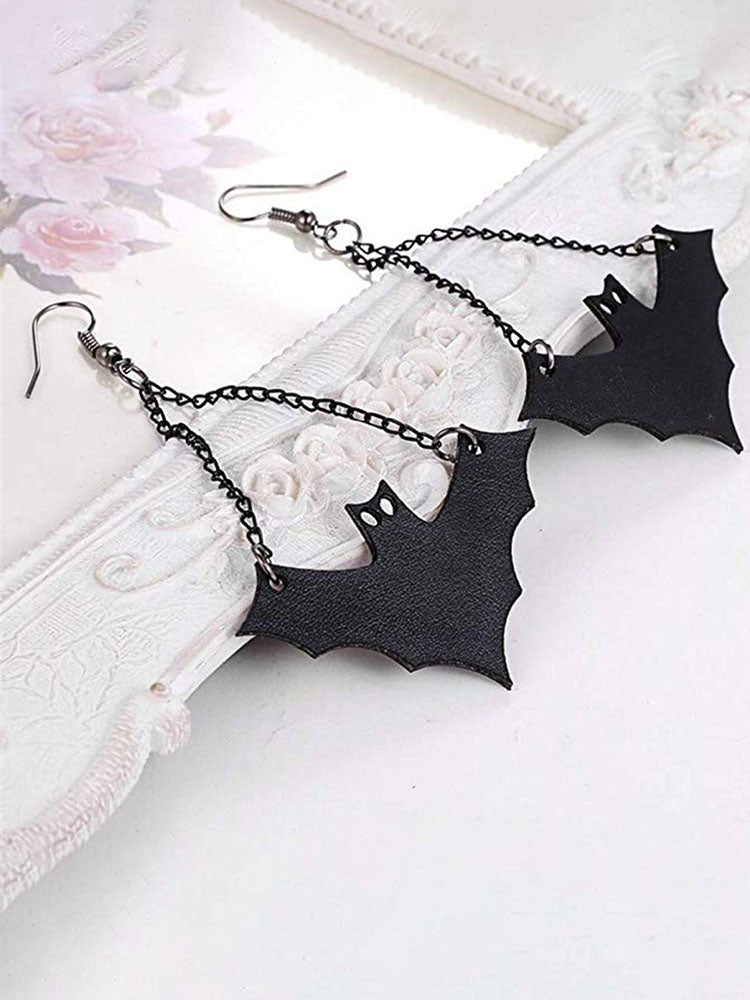 Halloween Retro Bat Tassel Earrings Tiynon
