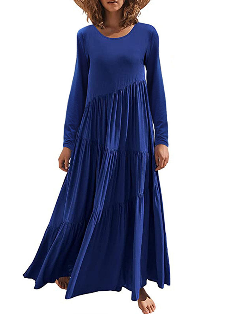 Long Sleeve Flowy Maxi Dresses Tiynon