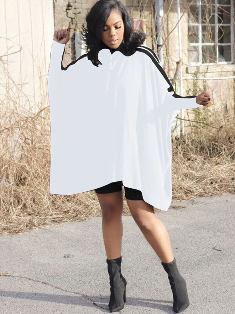 Long Sleeves Loose Mini Dresses Tiynon