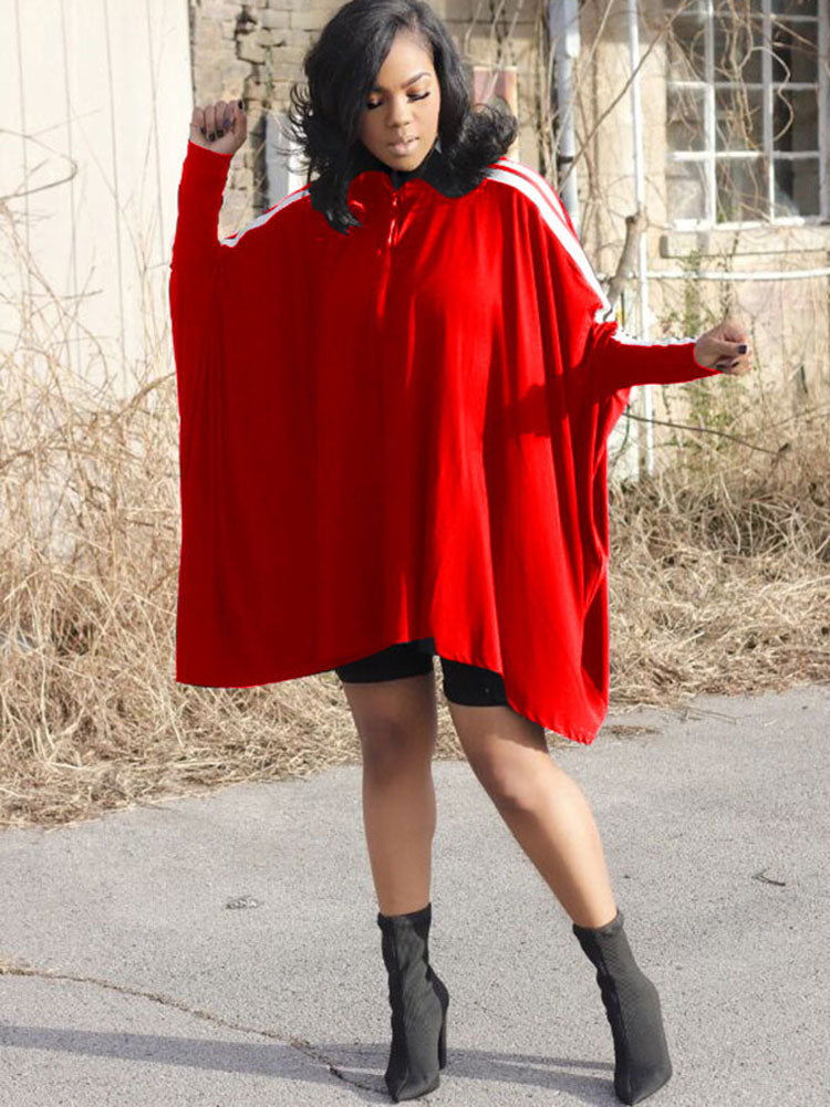 Long Sleeves Loose Mini Dresses Tiynon