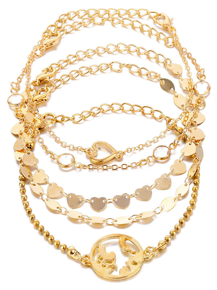 Multilayer Chian Bracelets Anklet Tiynon