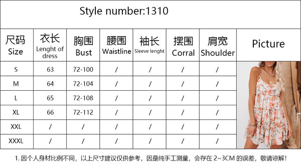 2024 Spring/Summer New Sling Simple Printed Chiffon Dresses