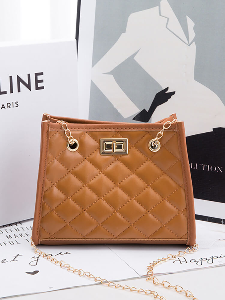 Simple Quilted Crossbody Bag Tiynon