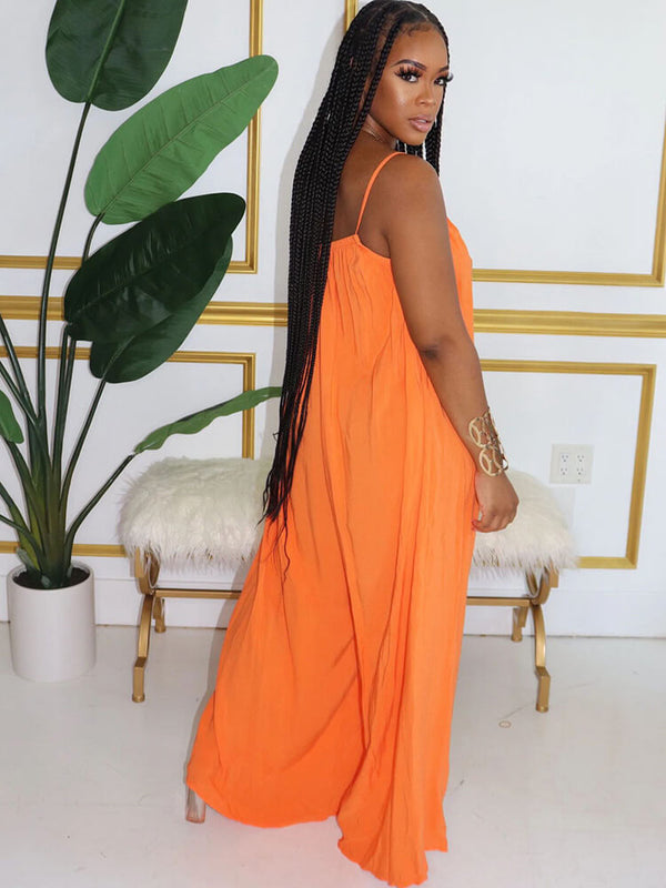 Spaghetti Strap Wide Leg Jumpsuits Tiynon